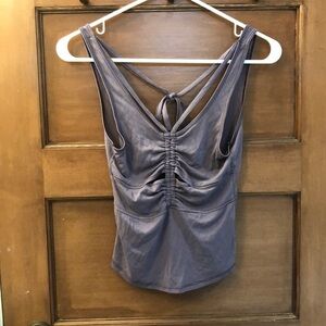 Free People Ruched Strappy Cut Out Tank Top